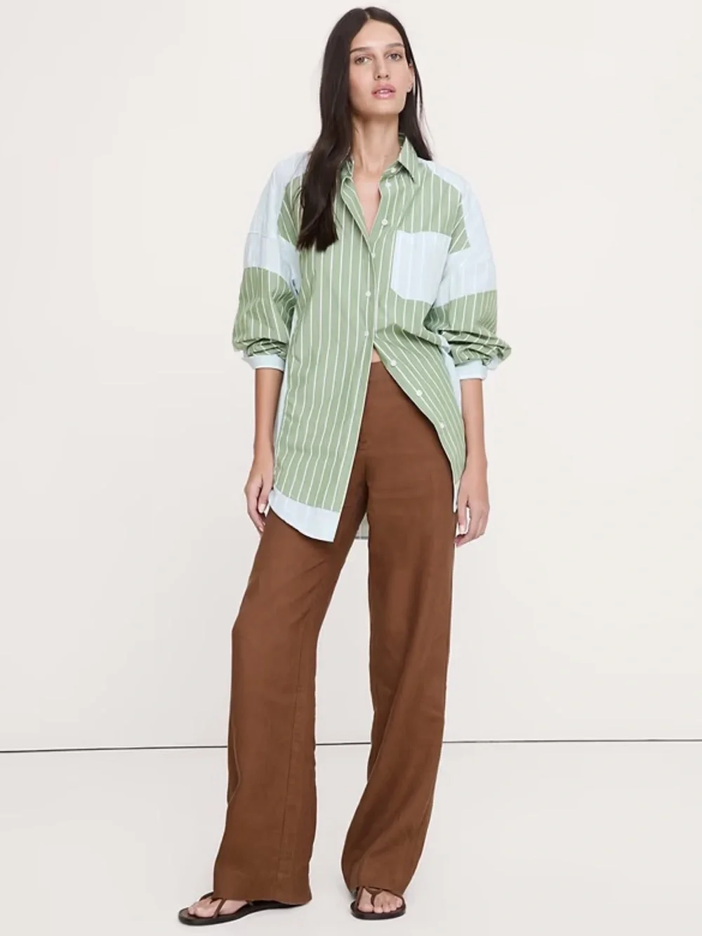 NWT! Banana Republic The Everyday Wide-Leg Linen Pant - Small Tall